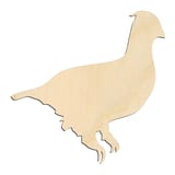 Laser-cut baltic birch silhouette of GROUSE BIRD WALKING