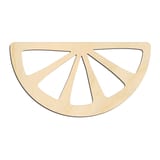 Laser-cut baltic birch silhouette of HALF LEMON SLICE