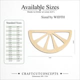 Size reference chart for HALF LEMON SLICE