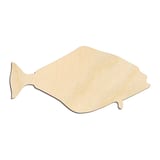 Laser-cut baltic birch silhouette of HALIBUT FISH
