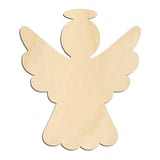 Laser-cut baltic birch silhouette of Halo Christmas Angel
