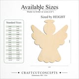 Size reference chart for Halo Christmas Angel