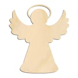 Laser-cut baltic birch silhouette of HALO ORNAMENT CHRISTMAS ANGEL