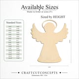 Size reference chart for HALO ORNAMENT CHRISTMAS ANGEL
