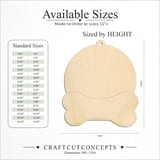 Size reference chart for Dog Bone Round Hanging Sign