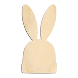 Laser-cut baltic birch silhouette of HAT WITH BUNNY EARS