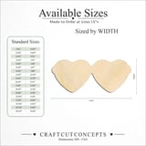 Size reference chart for HEART GLASSES