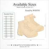Size reference chart for HIKING BOOTS PAIR