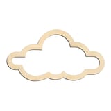 Laser-cut baltic birch silhouette of HOLLOW CLOUD OUTLINE BAND BASE
