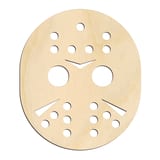 Laser-cut baltic birch silhouette of Halloween Hockey Mask