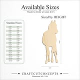 Size reference chart for ALERT STANDING HORSE