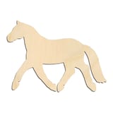 Laser-cut baltic birch silhouette of Walking Horse Profile
