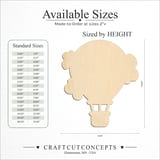 Size reference chart for HOT AIR BALLOON SCALLOPED CANOPY