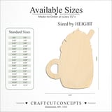 Size reference chart for HOT COCOA MUG WHIPPED CREAM