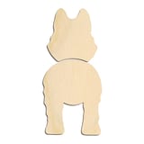 Laser-cut baltic birch silhouette of HUSKY TWO PIECE BACK VIEW