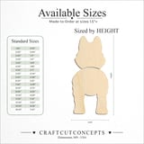 Size reference chart for HUSKY TWO PIECE BACK VIEW