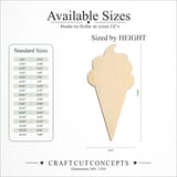 Size reference chart for ICE CREAM CONE SOFT SWIRL