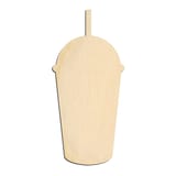 Laser-cut baltic birch silhouette of ICE CUP SLUSHY