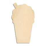 Laser-cut baltic birch silhouette of ICEE SNOW CONE