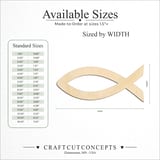 Size reference chart for ICHTHYS SYMBOL CLASSIC