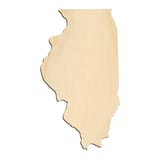 Laser-cut baltic birch silhouette of ILLINOIS STATE CRAFT VARIANT