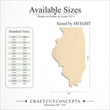Size reference chart for ILLINOIS STATE CRAFT VARIANT