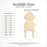 Size reference chart for Irish Setter Dog