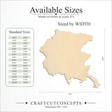 Size reference chart for ITALY FRIULI VENEZIA GIULIA