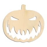 Laser-cut baltic birch silhouette of JACK O LANTERN ANGRY HEAVY BROW