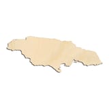 Laser-cut baltic birch silhouette of JAMAICA