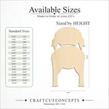 Size reference chart for JAPANESE CHIN