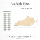 Size reference chart for KENTUCKY STATE CRAFT VARIANT