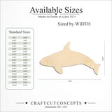 Size reference chart for KILLER WHALE ORCA