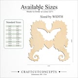 Size reference chart for KISSING HEART SEA HORSE