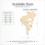 Size reference chart for KOI FISH SWIMMING FLOWING FINS