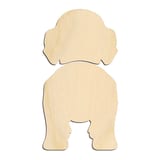 Laser-cut baltic birch silhouette of LABRADOODLE