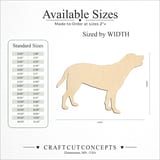 Size reference chart for ALERT LABRADOR SILHOUETTE