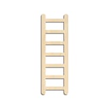 Laser-cut baltic birch silhouette of Straight Ladder