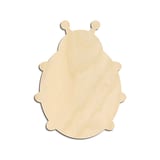 Laser-cut baltic birch silhouette of LADY BUG ICON