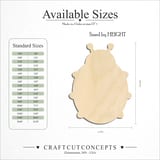 Size reference chart for LADY BUG ICON