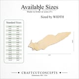 Size reference chart for LAKE ERIE