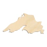 Laser-cut baltic birch silhouette of LAKE SUPERIOR