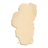 Laser-cut baltic birch silhouette of LAKE TAHOE SILHOUETTE