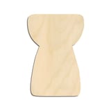 Laser-cut baltic birch silhouette of Dress Silhouette