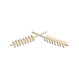 Laser-cut baltic birch silhouette of LAUREL BRANCH BOTTOM ACCENT