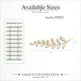 Size reference chart for LAUREL BRANCH SINGLE STRAIT