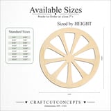 Size reference chart for LEMON SLICE