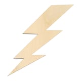 Laser-cut baltic birch silhouette of LIGHTNING BOLT ICON