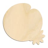 Laser-cut baltic birch silhouette of Lily Pad with Flower