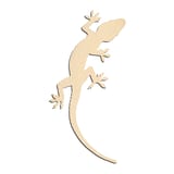 Laser-cut baltic birch silhouette of LIZARD CLIMBING GECKO